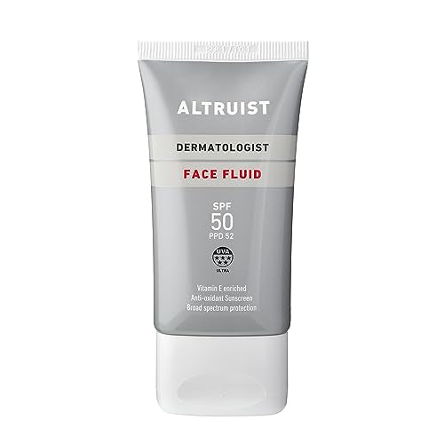 Application texture of Altruist SPF50 Fluid for quick, silky absorption