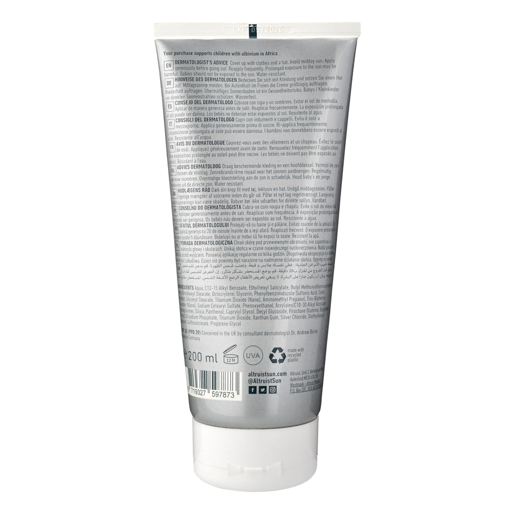 Altruist Dermatologist Sunscreen two-bottle pack for family use
