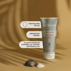 Altruist sunscreen on the body for even wear