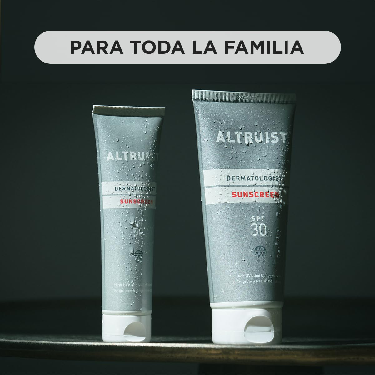 Altruist sunscreen filter details highlighting UVA protection