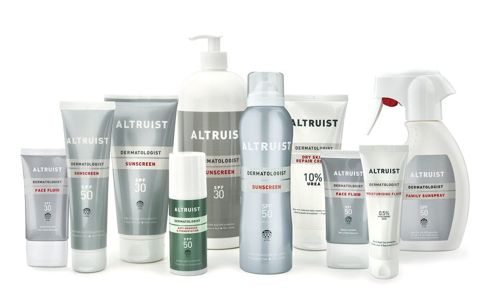 Invisible finish Altruist SPF50 Fluid with no white cast