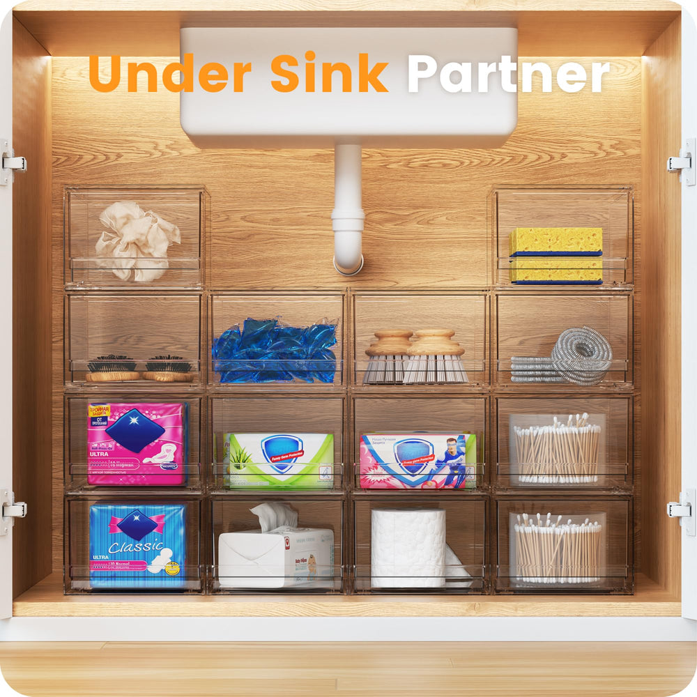 A-LuGei office desk organizer drawer stores pens and clips neatly.