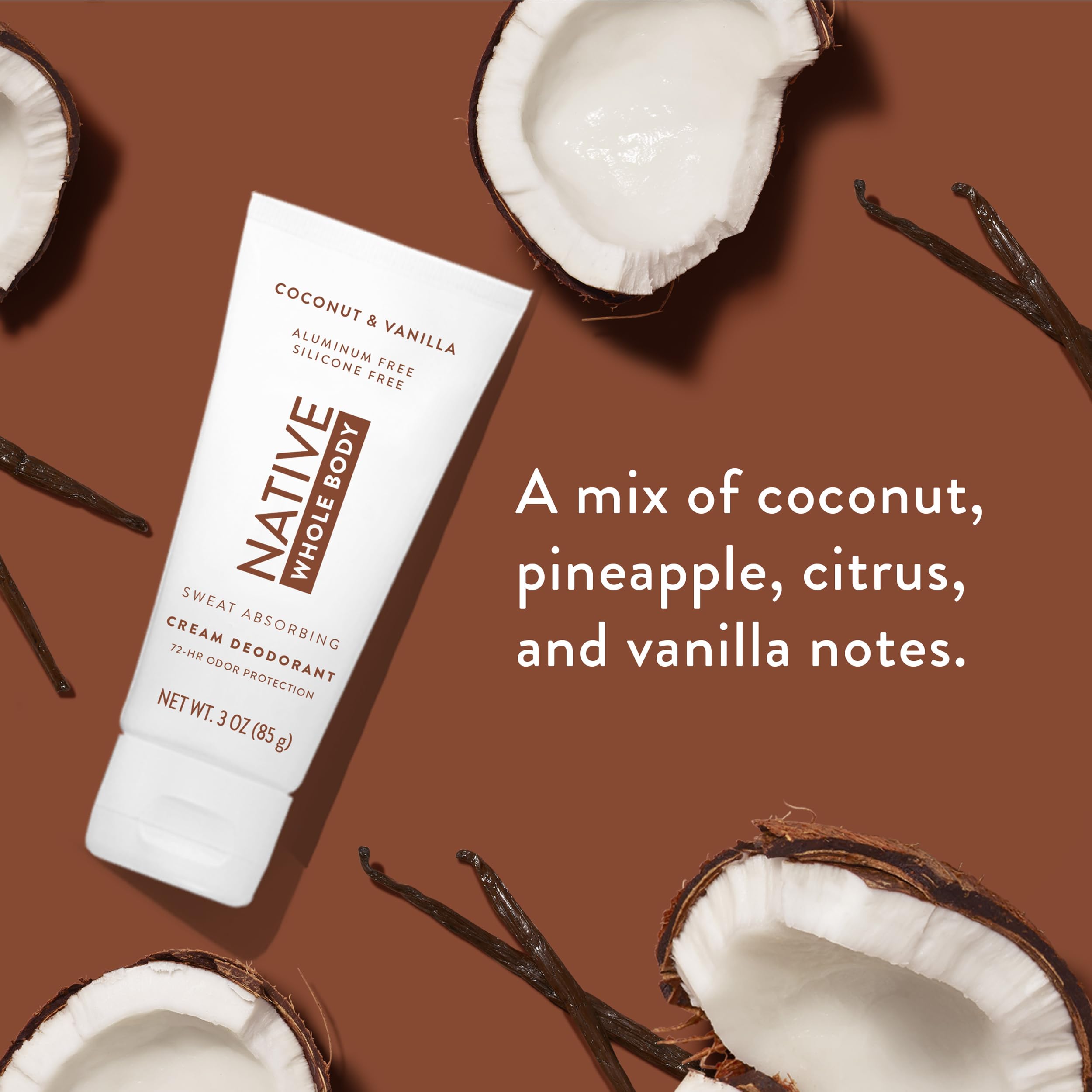 Aluminum-free Native deodorant cream formula prioritizes skin-friendly protection.