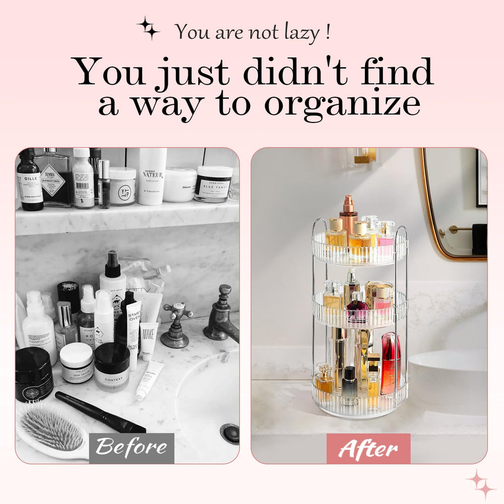 ALUYUO full-capacity setup demonstrates space for perfumes and cosmetics.