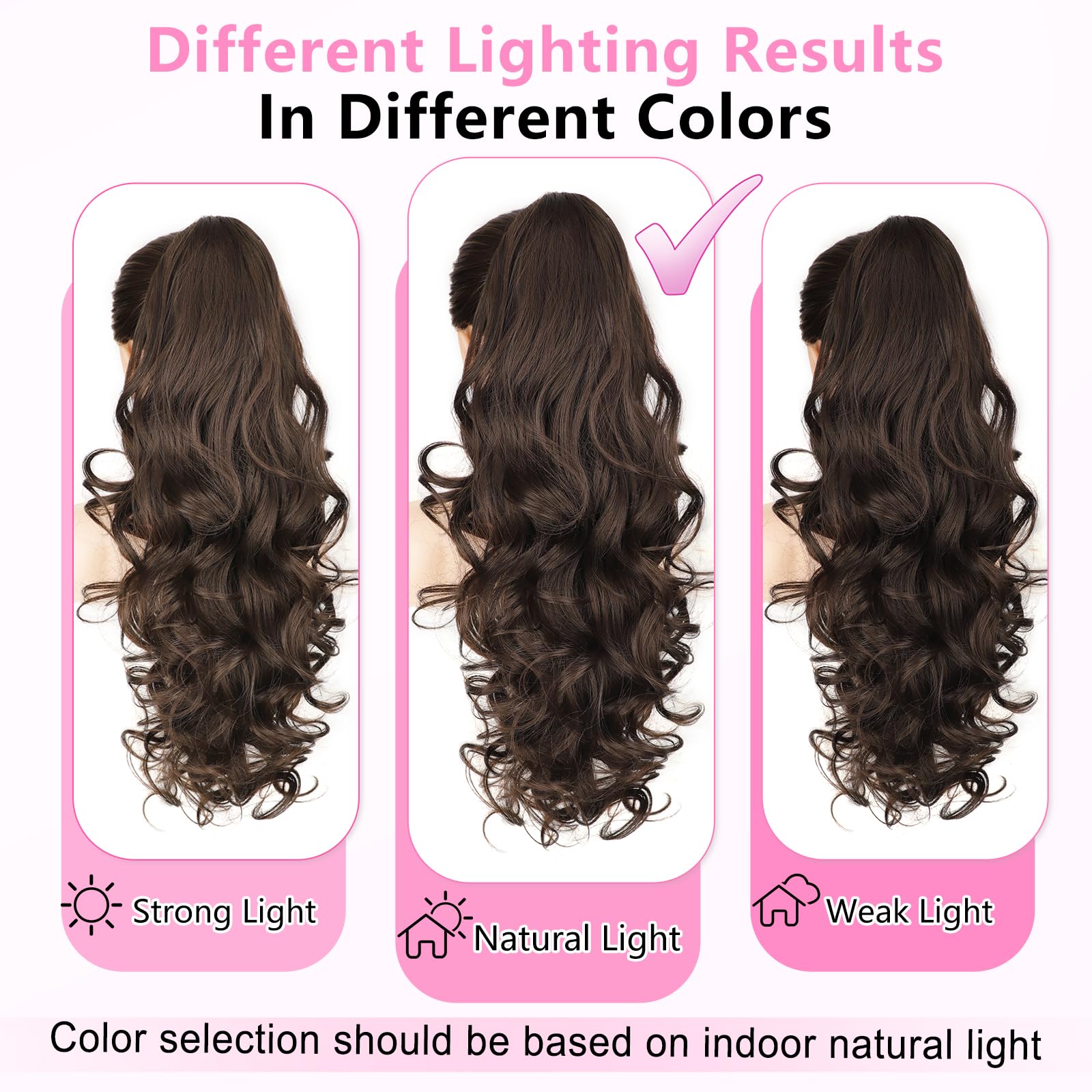 Great for weddings and photos: ALXNAN 24-inch ponytail adds romance.