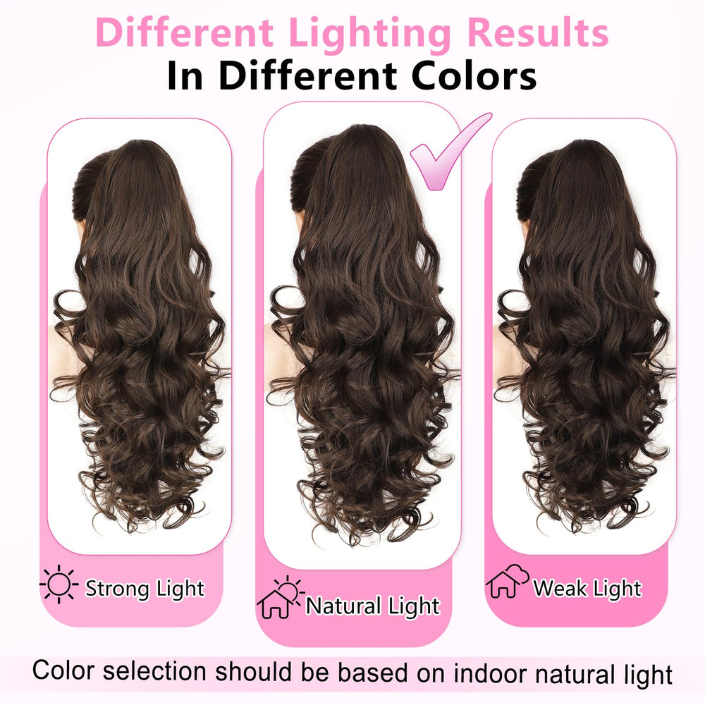 Great for weddings and photos: ALXNAN 24-inch ponytail adds romance.