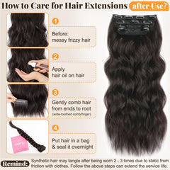 ALXNAN four-clip weft for full-head coverage and stability