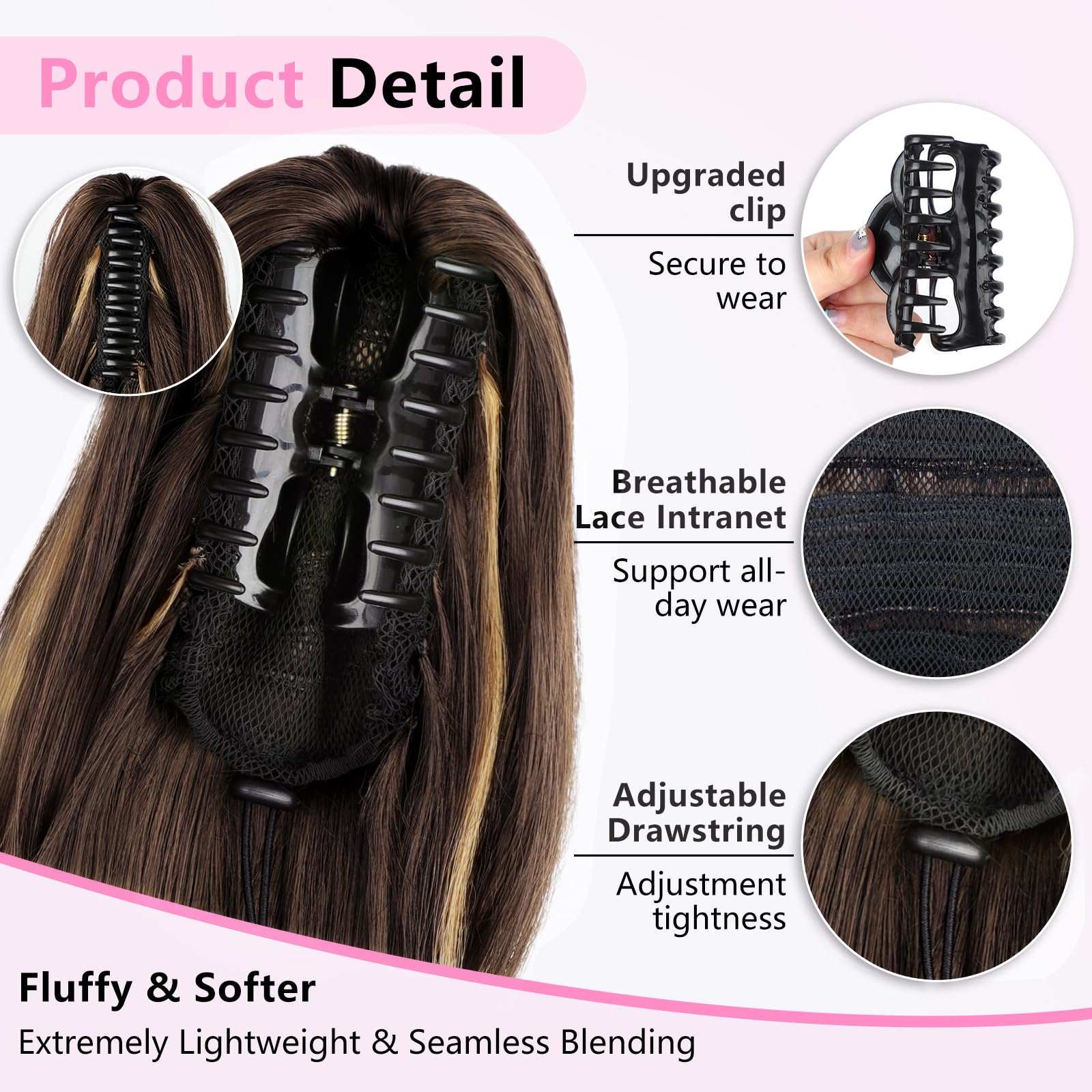 ALXNAN ponytail care tips help maintain shine and prevent tangles.