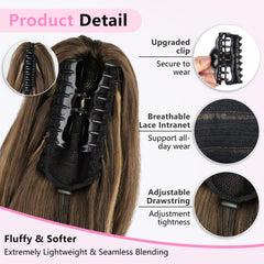Close-up of ALXNAN clip attaching to natural hair for seamless blend