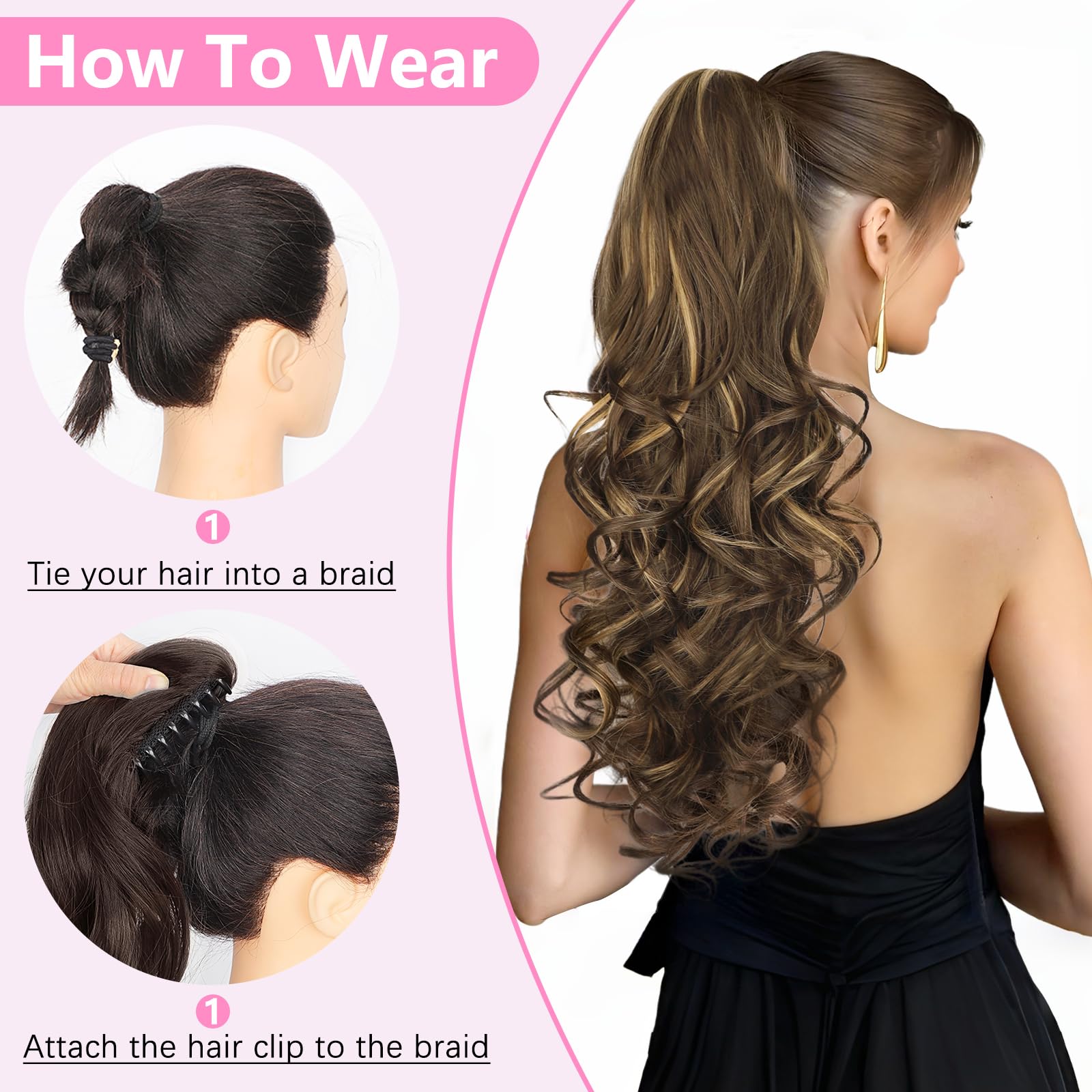 Color variation of ALXNAN ponytail under different lighting