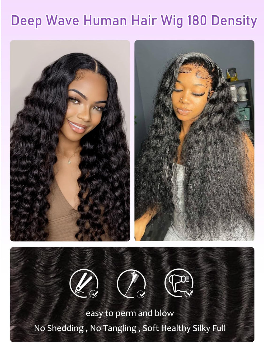ALYOGA HD transparent lace 13x6 front wig offering breathable wear and invisibility.