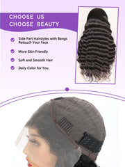 ALYOGA pre-plucked hairline lace front for natural appearance and easy parting.