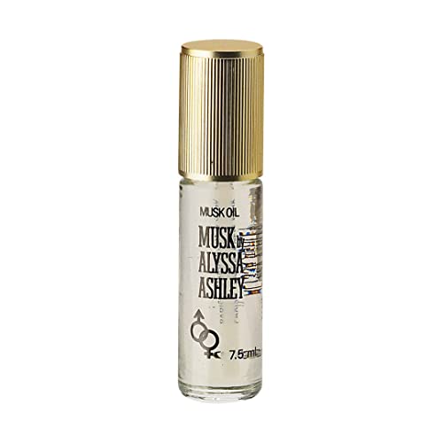 Alyssa Ashley Musk perfume oil bottle side, easy-to-grip design for everyday wear.