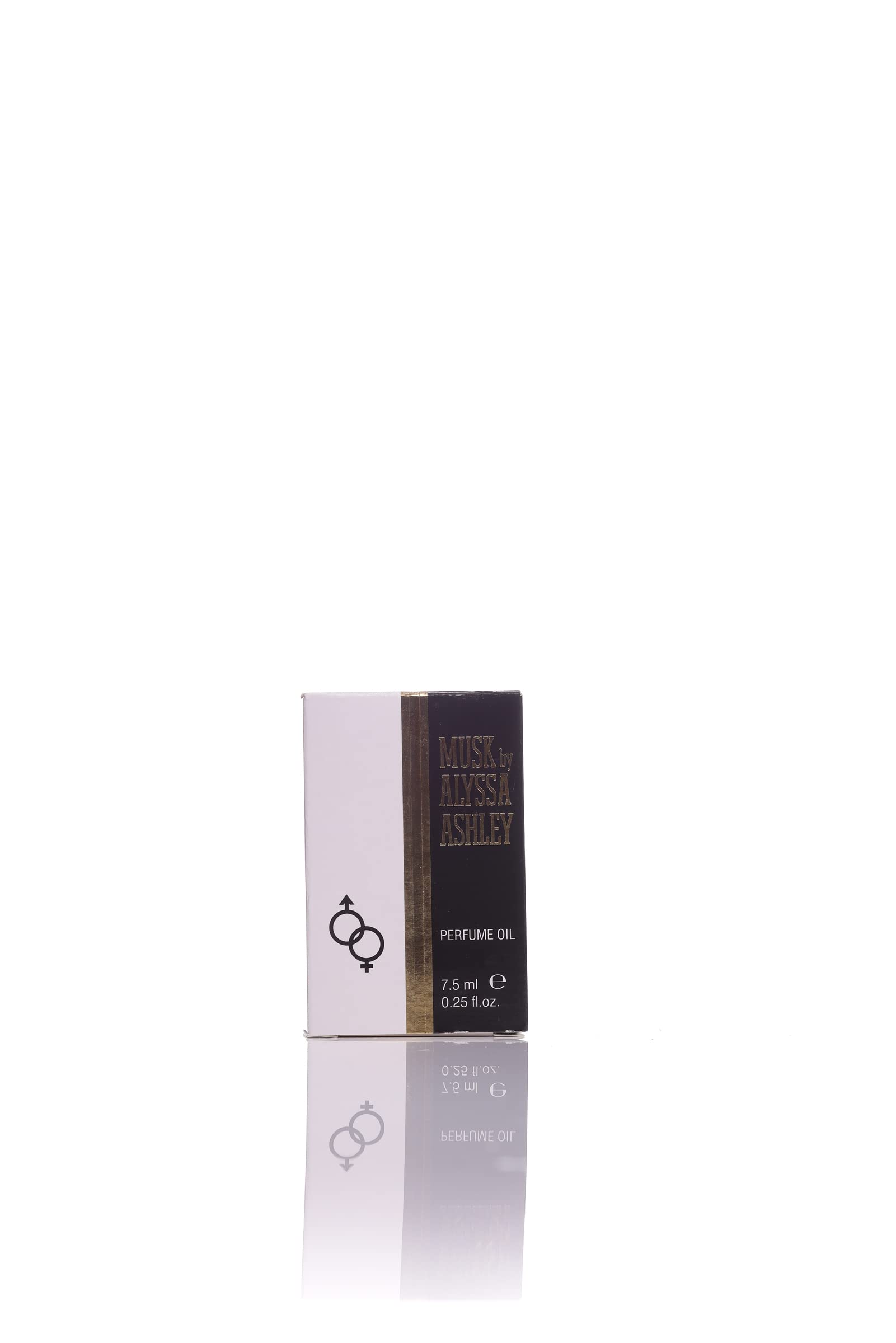 Alyssa Ashley Musk perfume oil packaging, sleek box ideal for gifting.