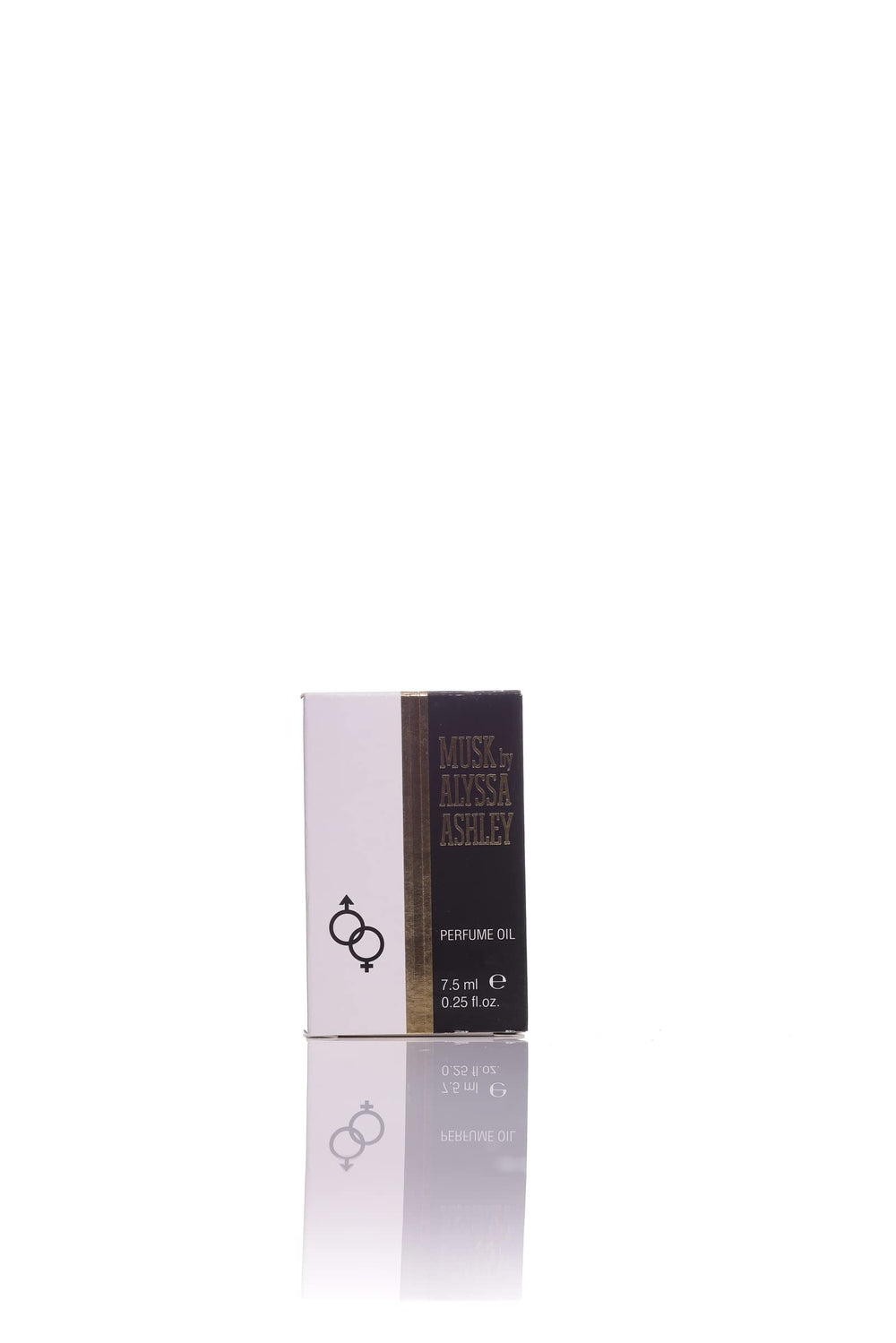 Alyssa Ashley Musk perfume oil packaging, sleek box ideal for gifting.