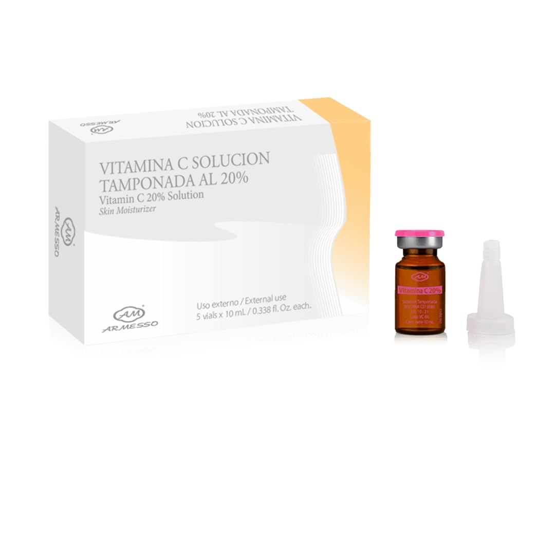 AM Armesso Vitamin C 20% serum 5-vial box for professional skincare routines.