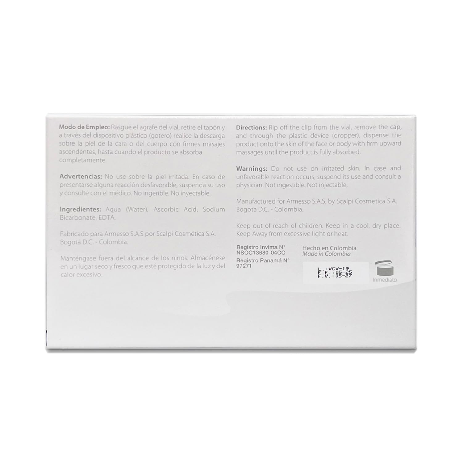 Close-up of AM Armesso Vitamin C 20% serum texture for quick absorption.