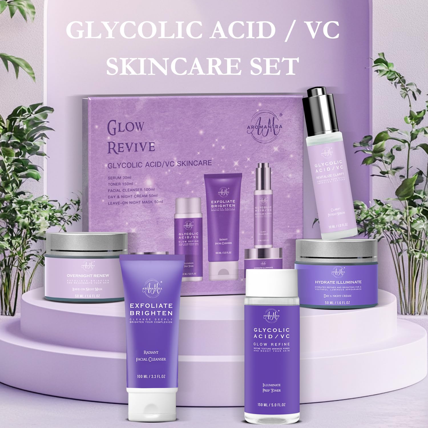 AM AROMANTRA Daily Set Night Mask jar for overnight care.