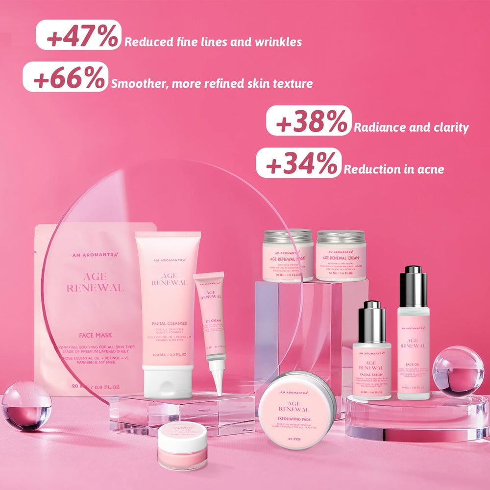 AM AROMANTRA night mask bottle; overnight hydration and calm for balanced skin.