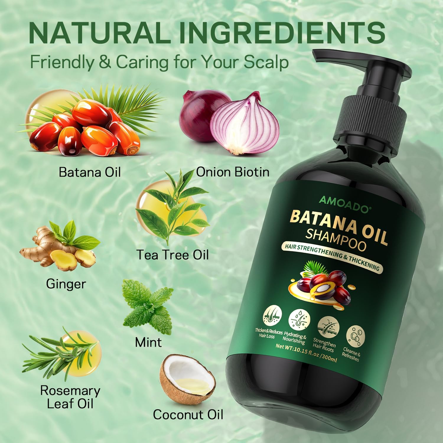 AMOADO Batana Oil Shampoo gift-ready packaging ideal for hair care gifts.