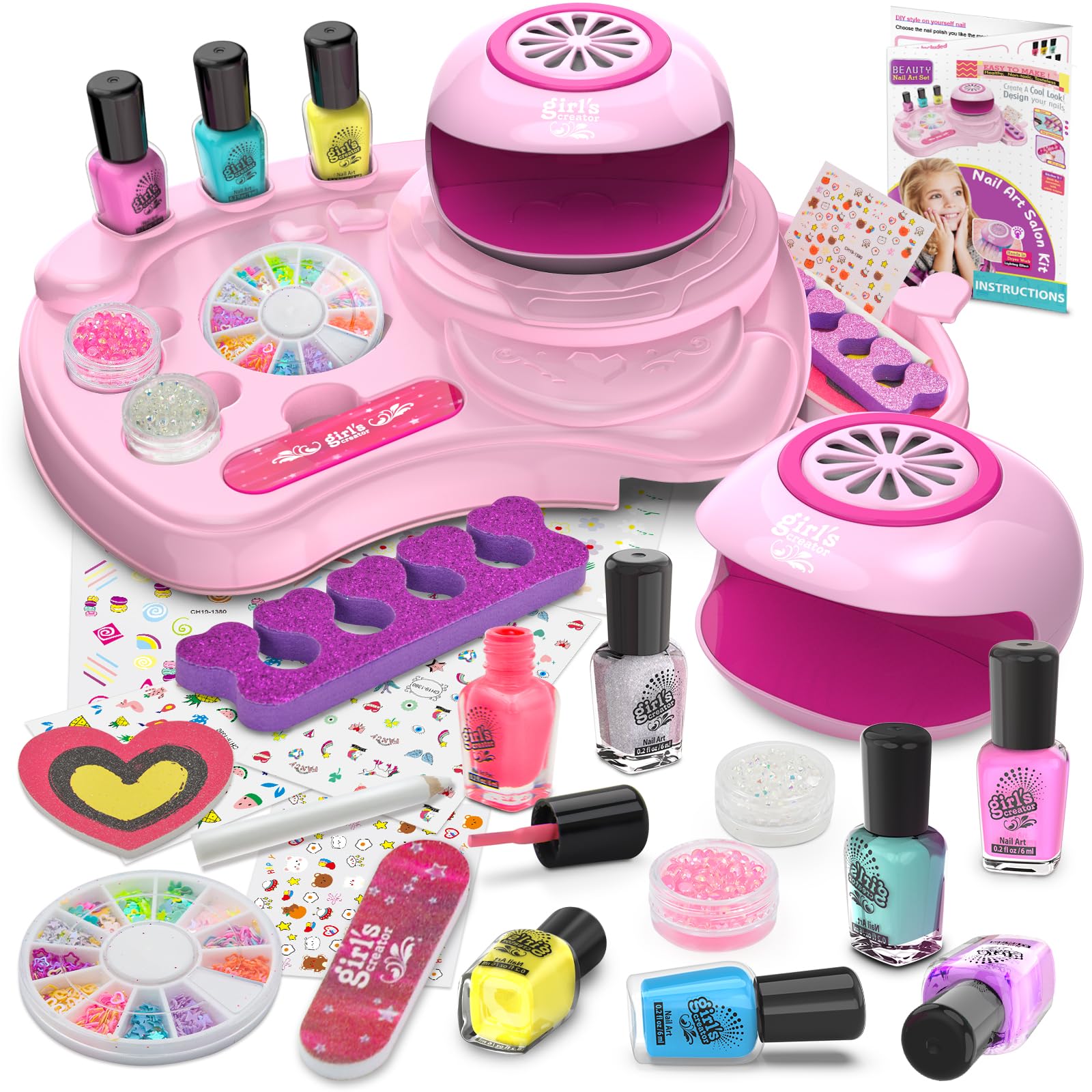Amagoing nail polish set colors for kids offer bright, kid-safe hues for fun nail art.
