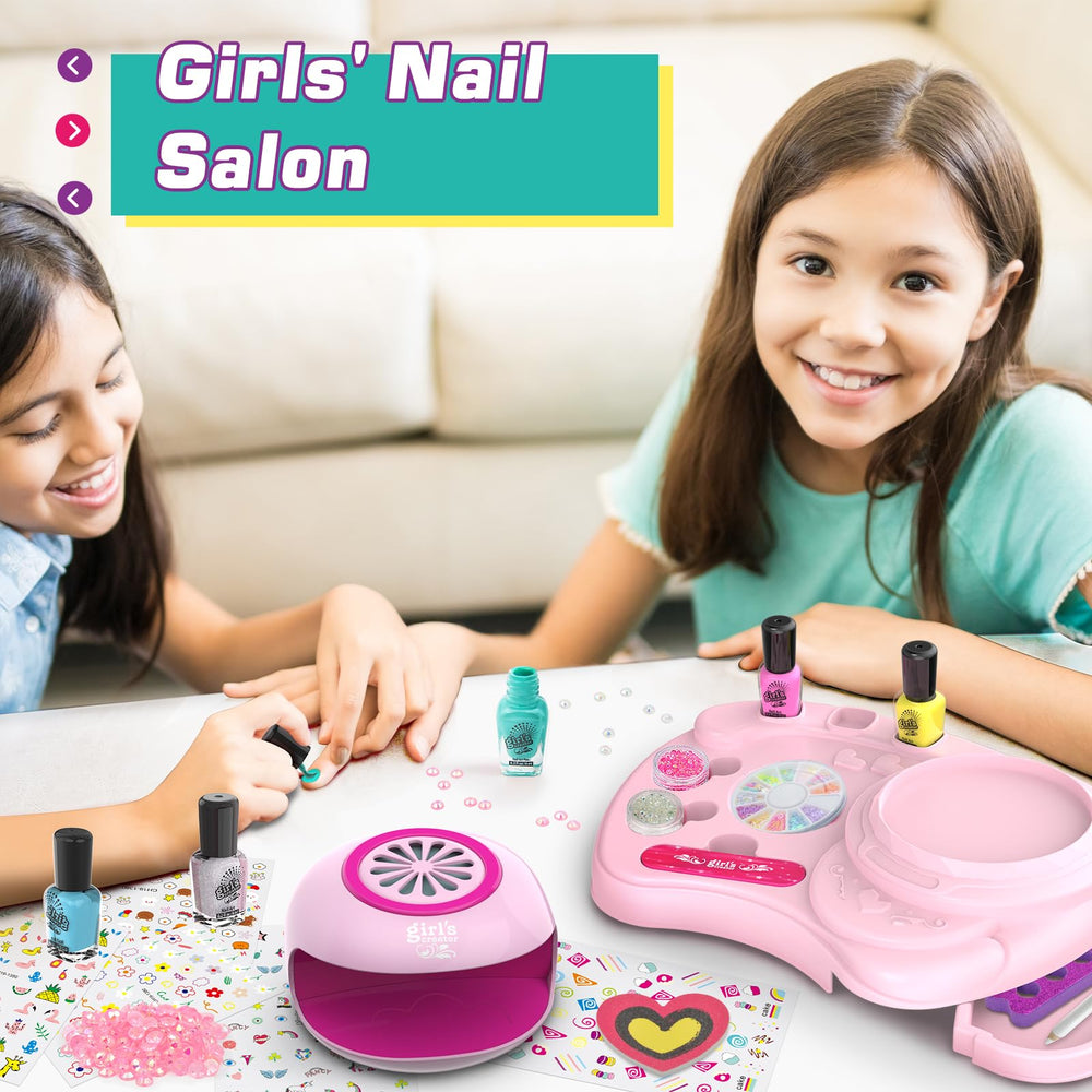 Amagoing unicorn stickers provide cute accents for themed nail art.