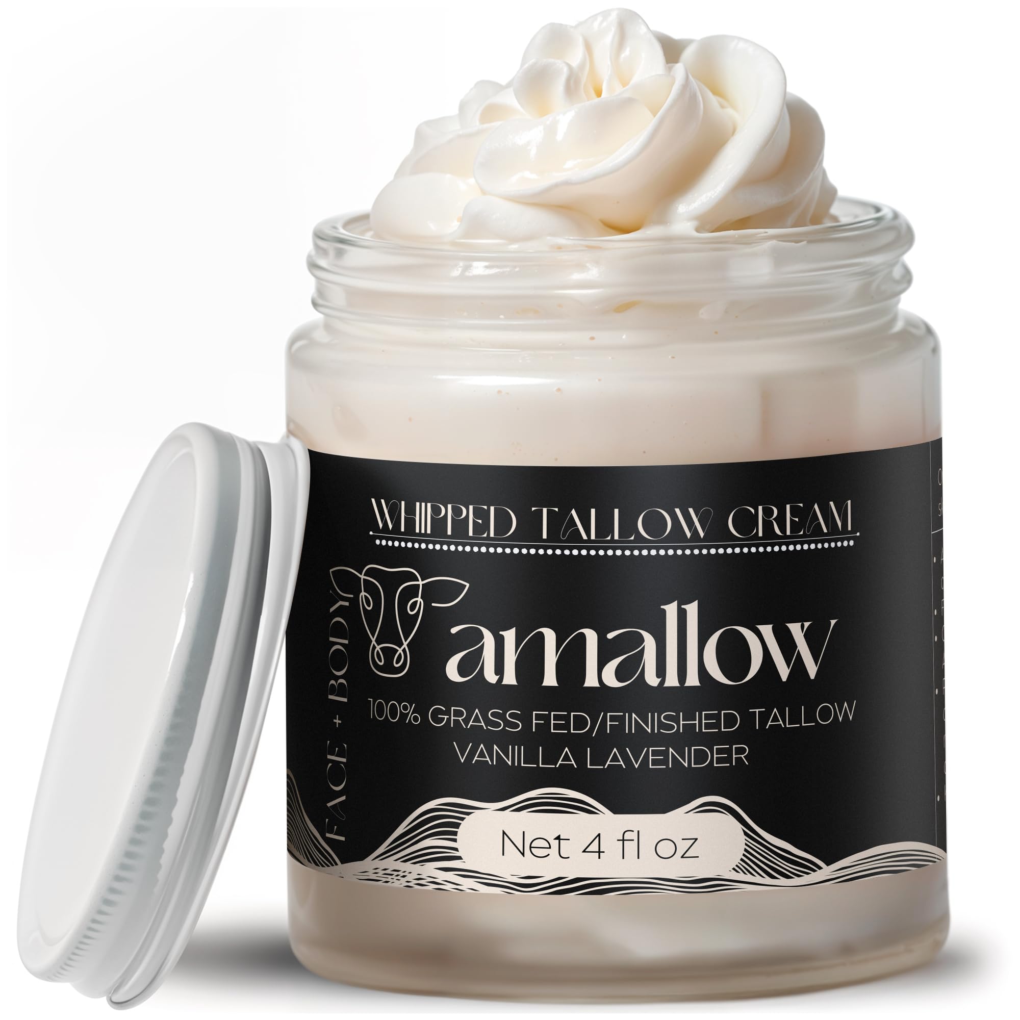 Amallow beef tallow whipped moisturizer jar for nourished skin