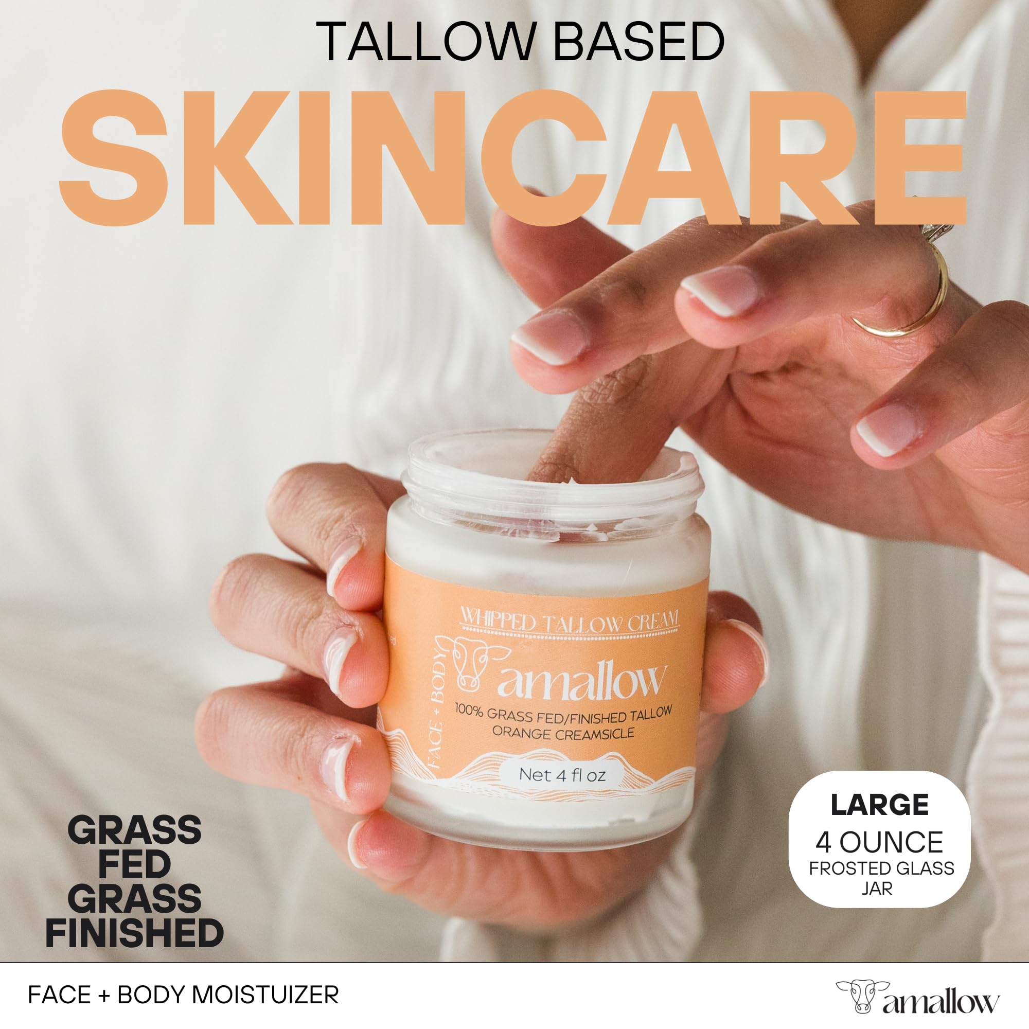 Close-up of whipped texture in Amallow moisturizer