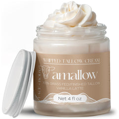 Amallow Vanilla Latte whipped moisturizer bottle for daily hydration.