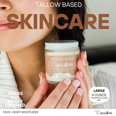 Amallow Vanilla Latte whipped texture close-up shows creamy, fast-absorption formula.