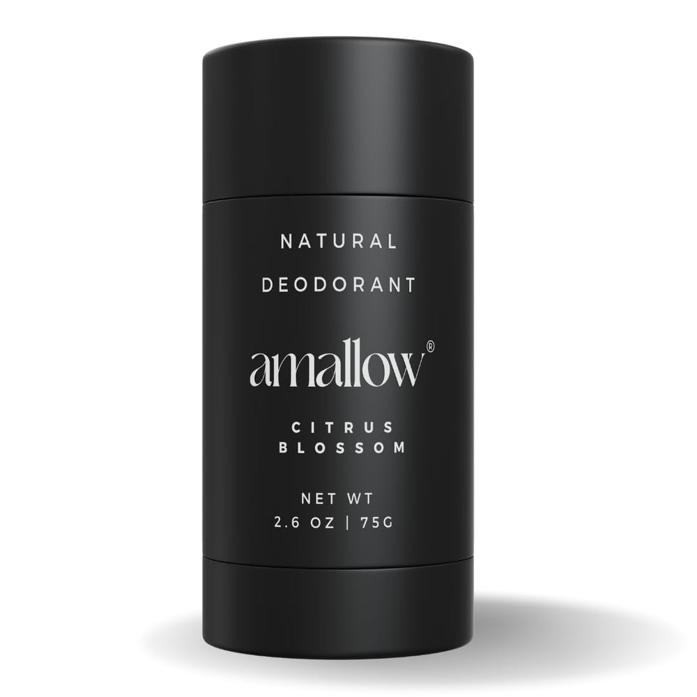 Amallow Citrus Blossom deodorant tube delivers long-lasting freshness.