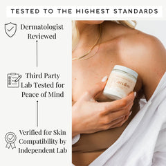 Amallow moisturizer on dry elbows and hands restoring softness