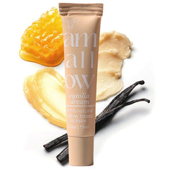 Amallow lip balm in squeezable tube showing mess-free on-the-go hydration