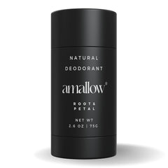 Amallow root-petal deodorant tube with natural formula for all-day odor protection.