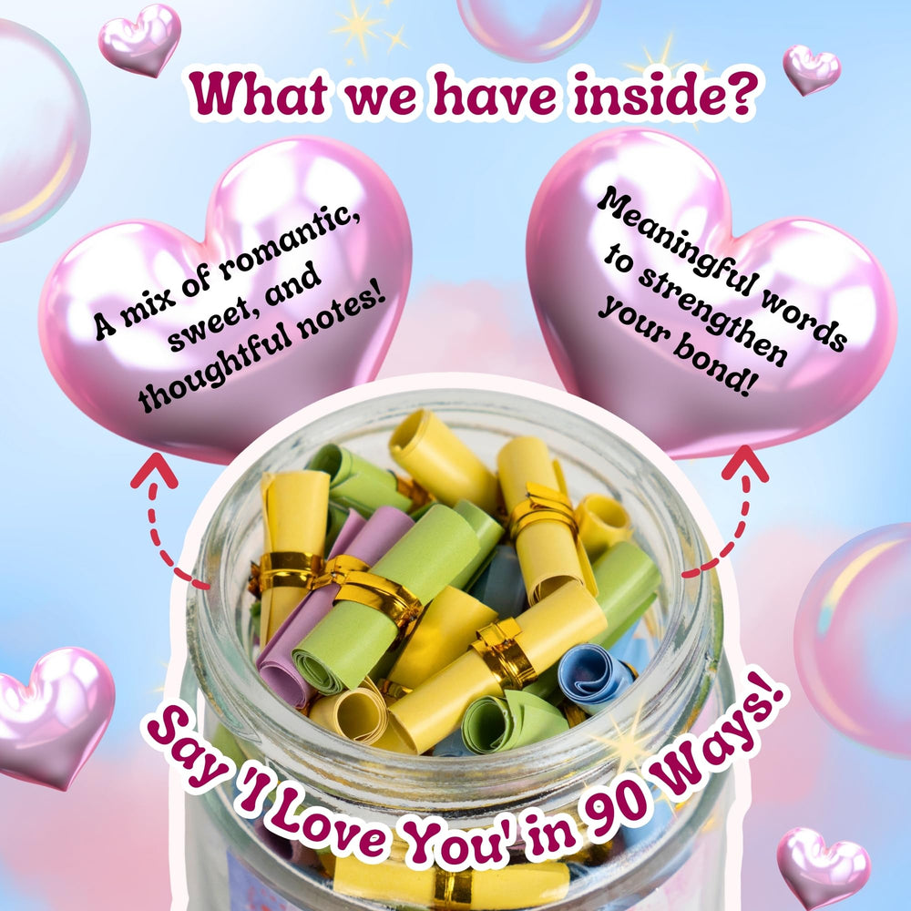AMAQUANG Valentines Day gift idea featuring 90 heartfelt notes.