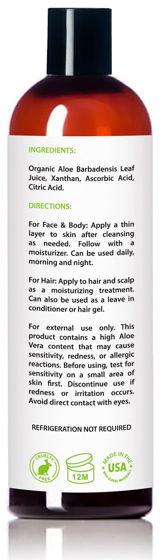 Amara Beauty Aloe Vera Gel used as hair styling gel for smooth shine