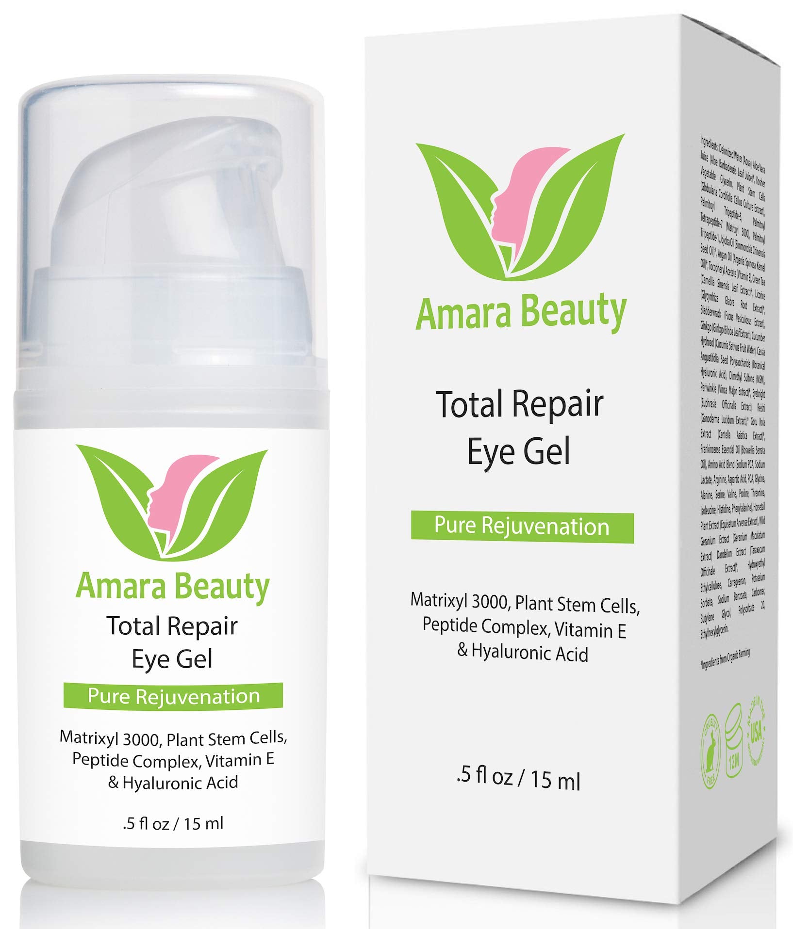 Amara Beauty eye cream gel with cucumber for refreshed under-eye skin