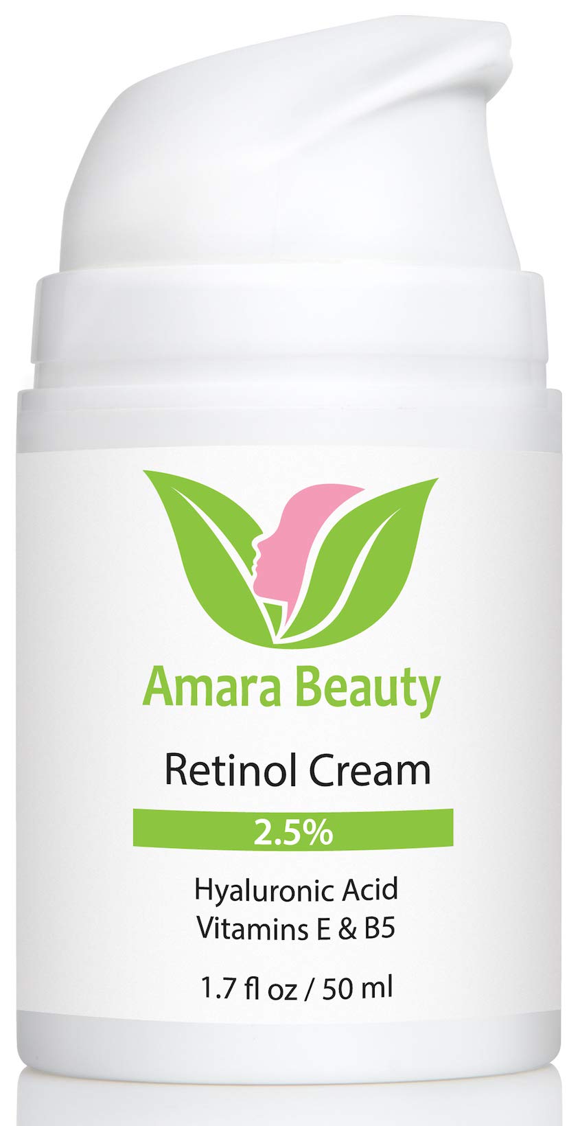 Amara Beauty Retinol Cream bottle pour for nightly skincare