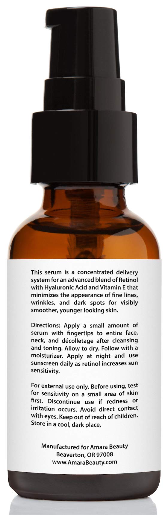 Close-up texture of Amara Beauty serum on skin for smoother pores.