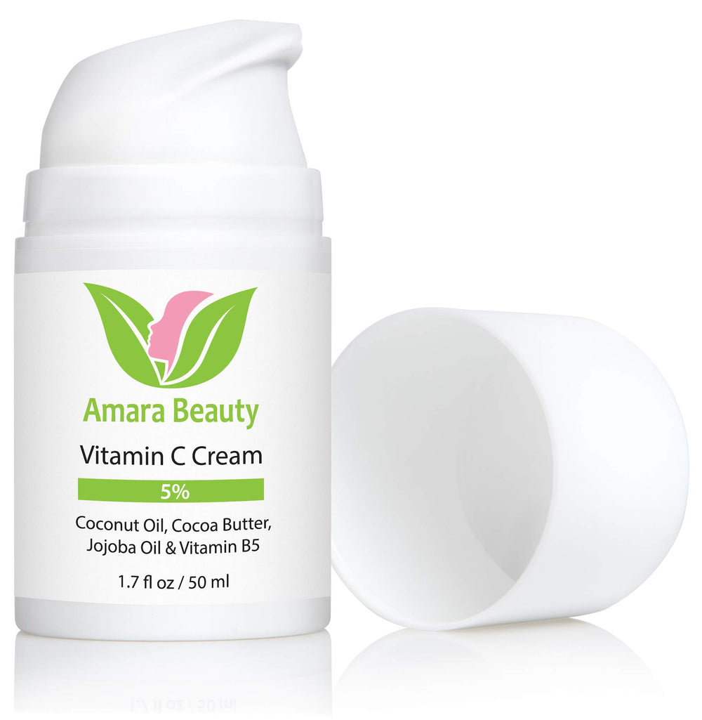 Amara Beauty Vitamin C Cream texture close-up reveals a silky, nourishing feel.