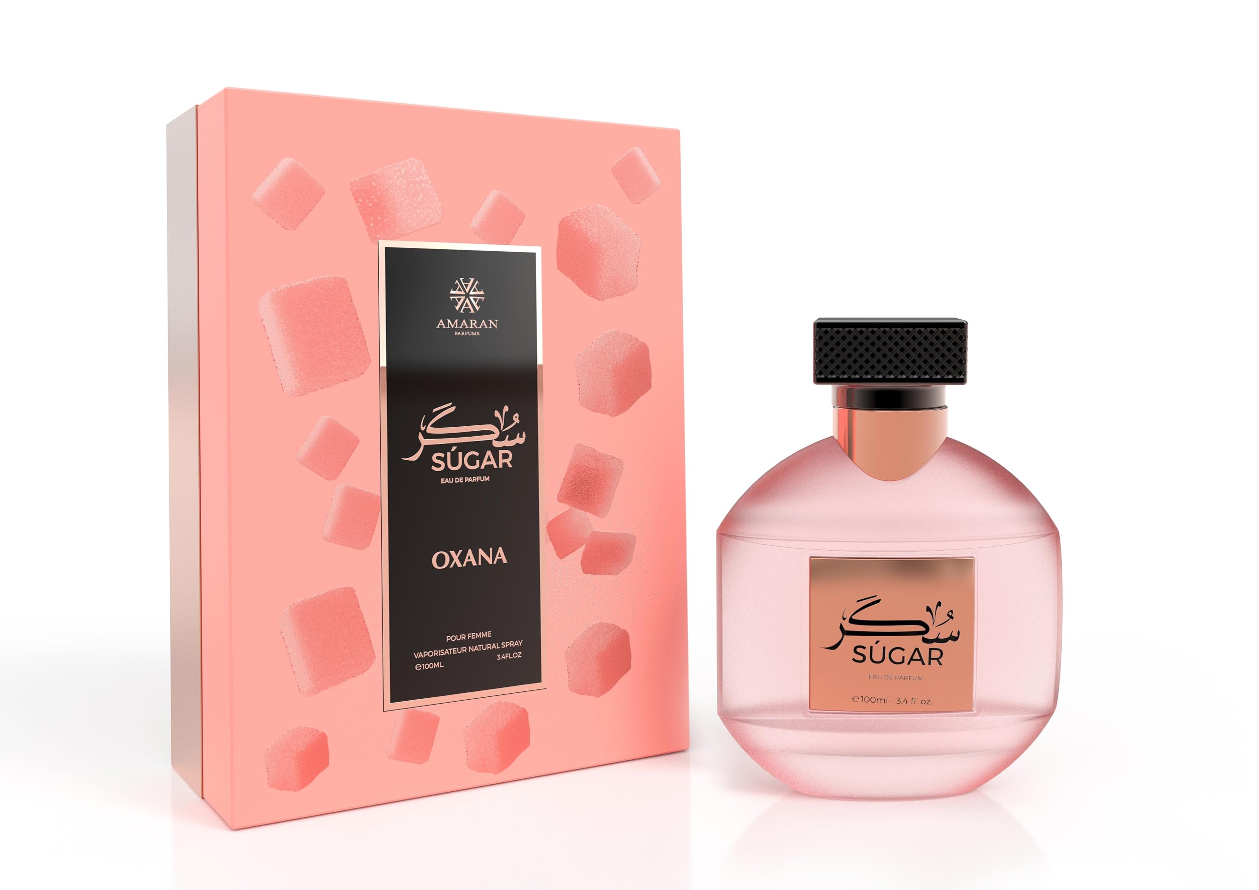 AMARAN PARFUMS Oxana Sugar EDP box packaging with premium design for gifting.