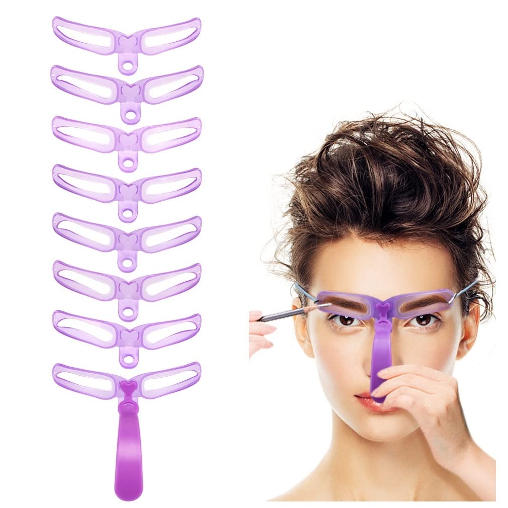 Amariver eyebrow stencils with eight shapes for versatile brow styling