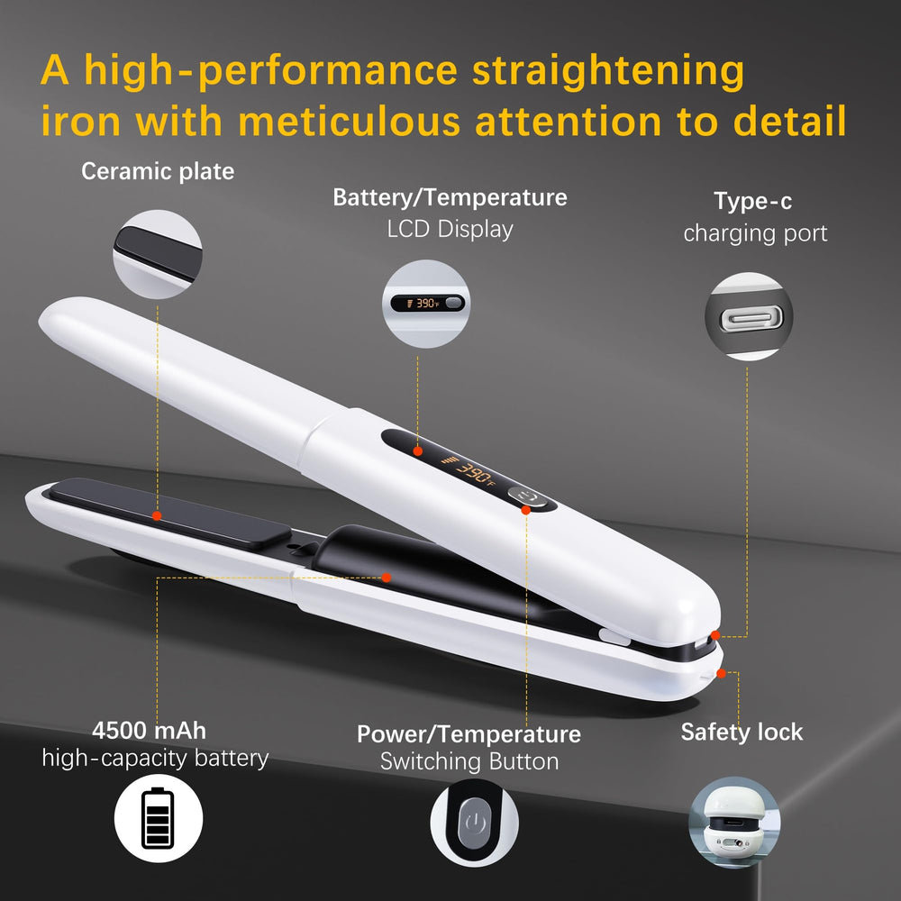 Amazebra 2-in-1 straightener and curler for versatile looks.