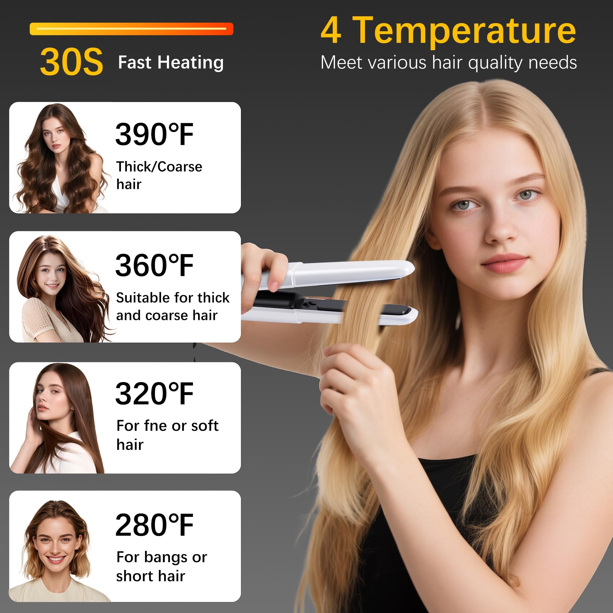Amazebra 360-degree rotation styler for smooth, tangle-free use.