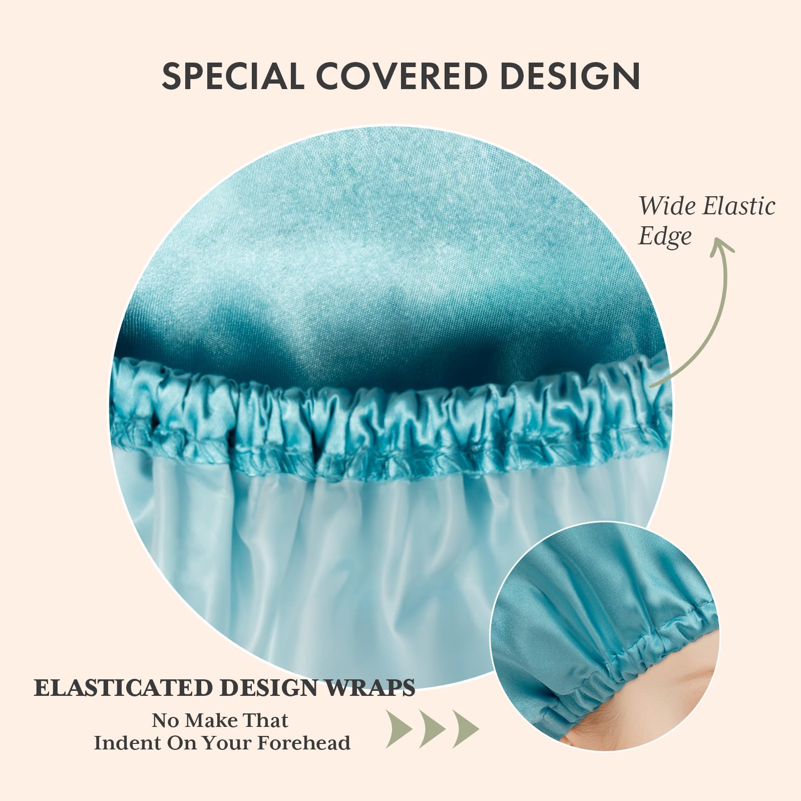 AmazerBath elastic band close-up demonstrates flexible, pressure-free fit.