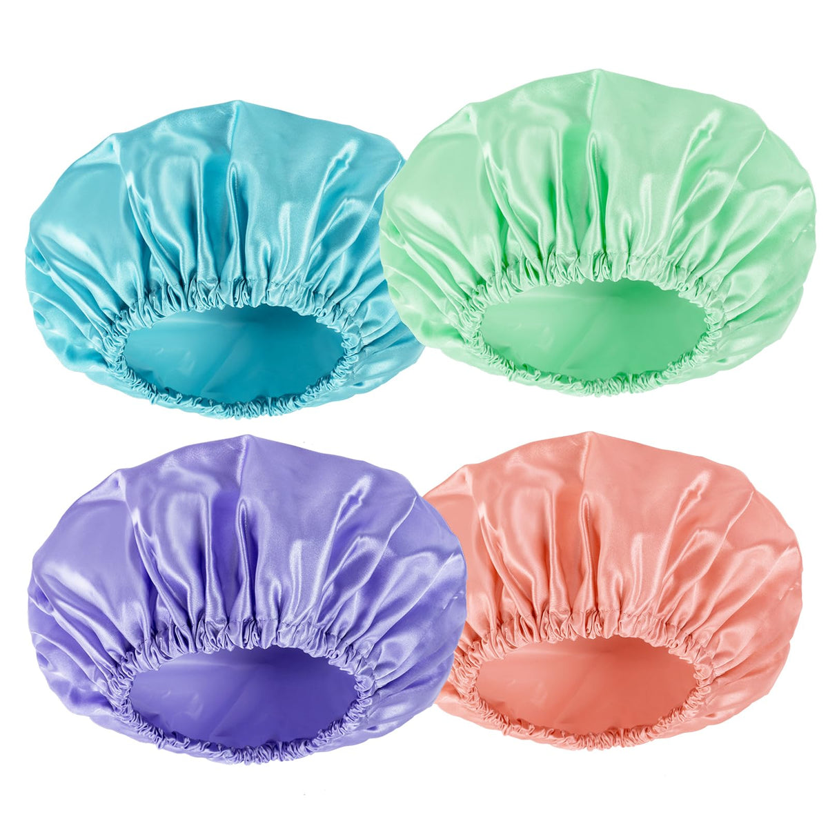 AmazerBath shower cap outer view shows a large waterproof cap for comfort.
