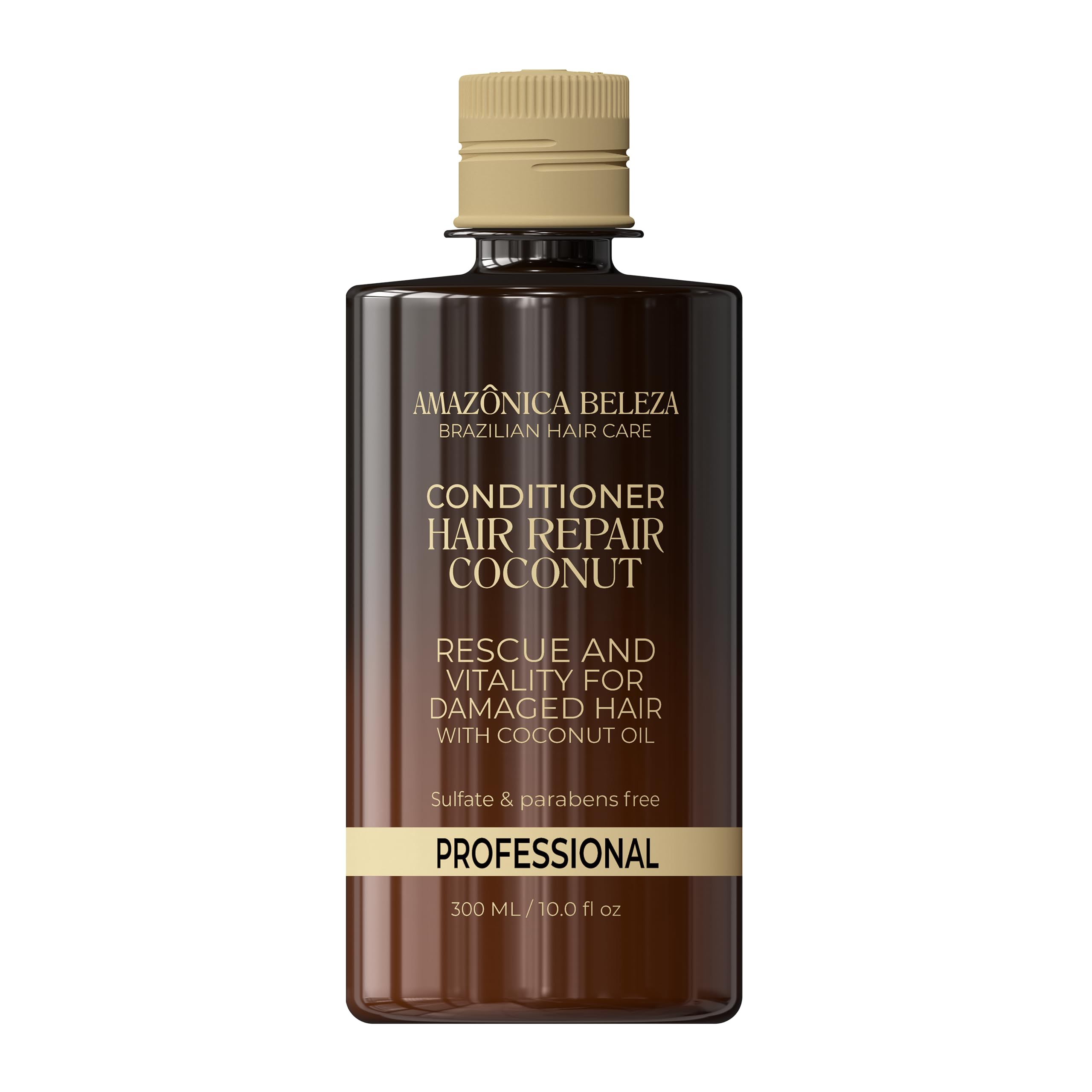 AMAZÓNICA BELEZA AMABELLE conditioner bottle showing detangling and shine benefits
