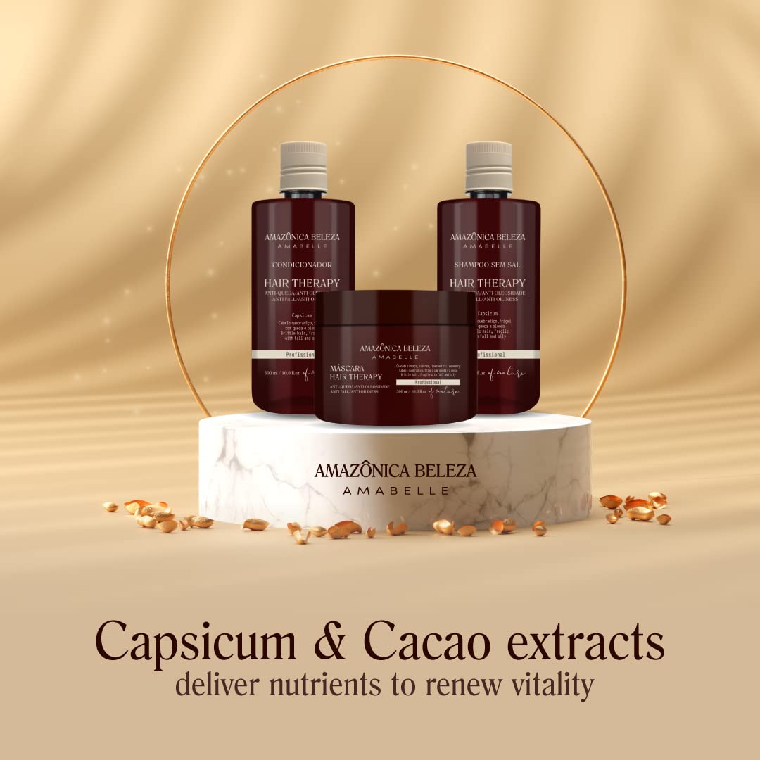 AMAZÓNICA BELEZA Hair Therapy Hair Mask jar showing rich conditioning.