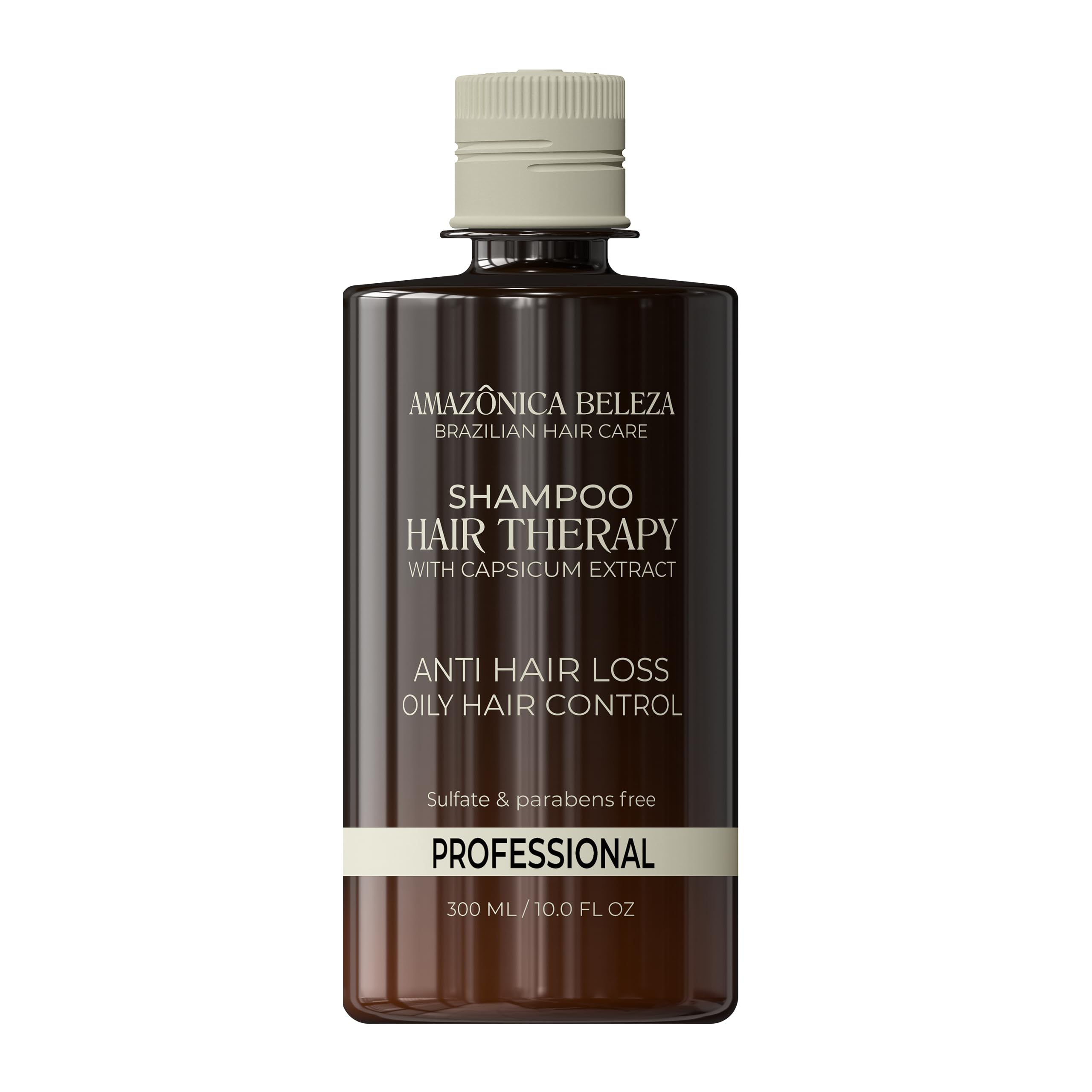 AMAZÓNICA BELEZA Hair Therapy Set displayed on bathroom shelf.