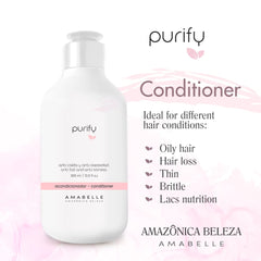AMAZÓNICA BELEZA AMABELLE Purify Conditioner bottle for detangling and softness.